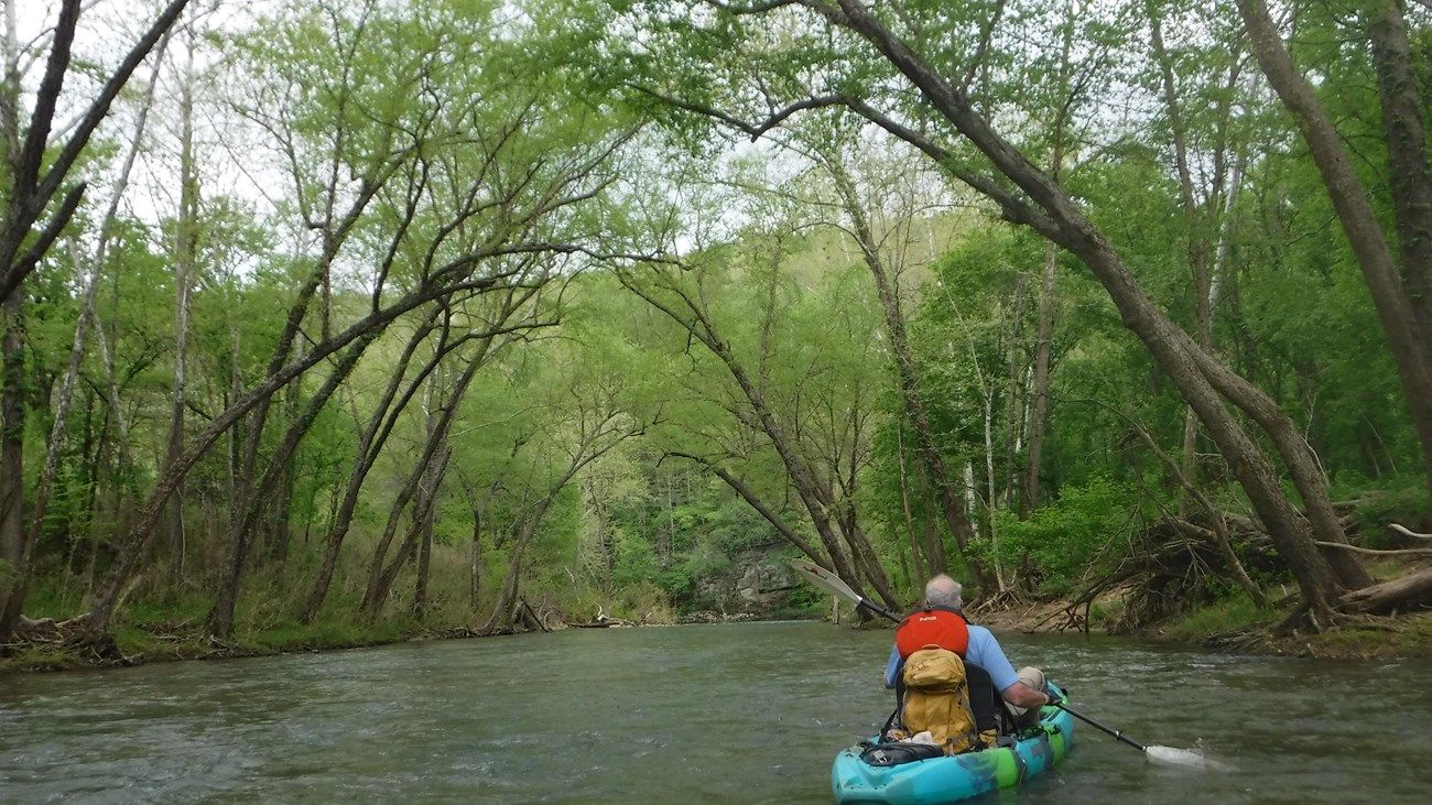 Old man in canoe