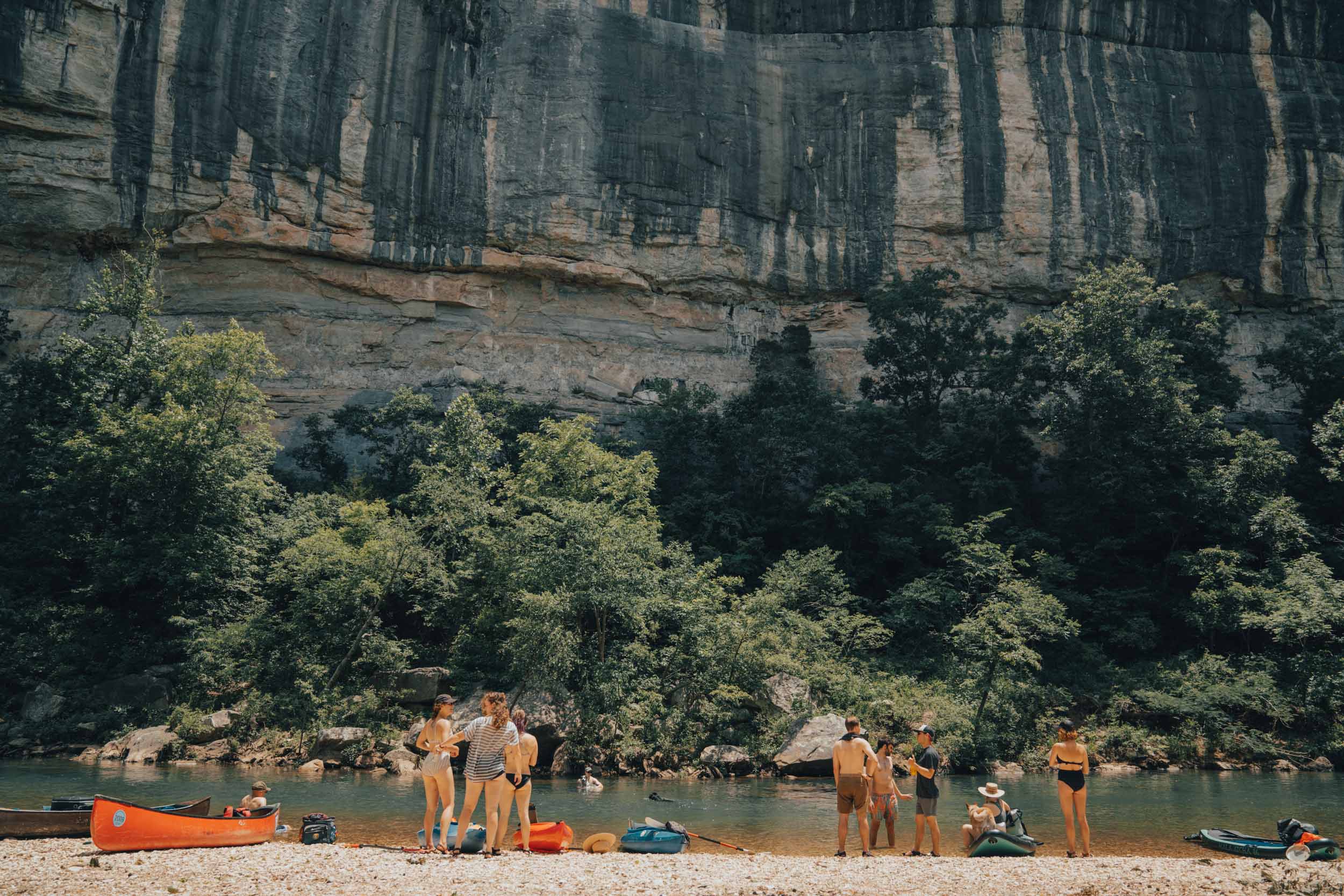gathering at the river